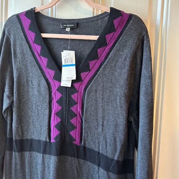 Spence Womens NWT Knit Sweater Dress with Southwestern-Style Neckline Size XL - Picture 1 of 4